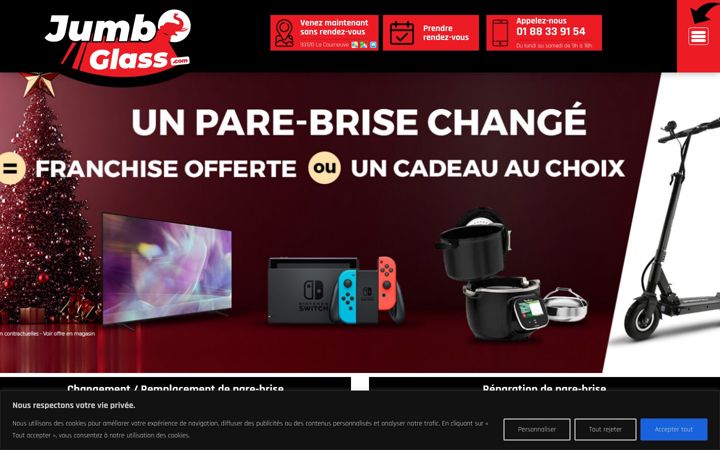 Screenshot of jumboglass.fr