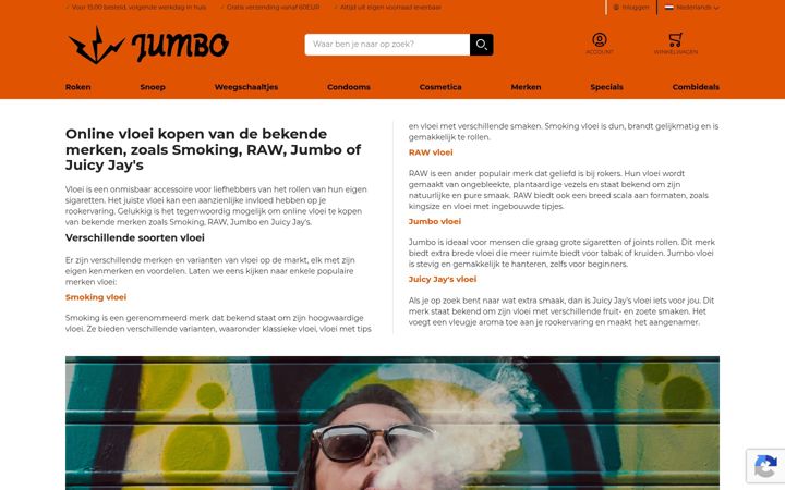 Screenshot of jumbopap.com
