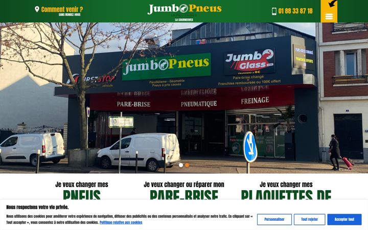 Screenshot of jumbopneus93.fr