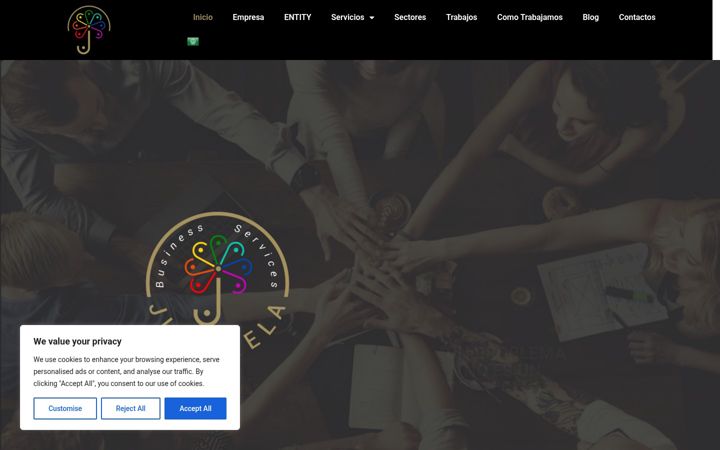 Screenshot of jumbrela.com