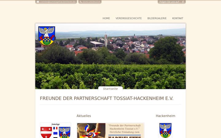 Kuvakaappaus sivustosta jumelagehackenheim.de
