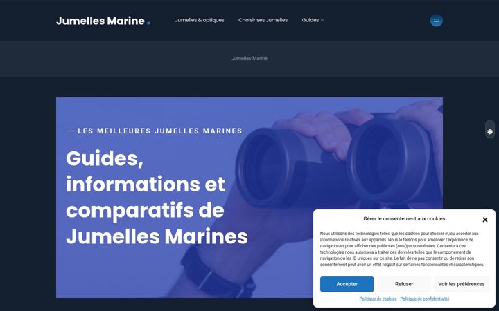 Screenshot of jumellesmarine.fr