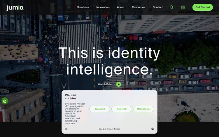 Screenshot of jumio.com