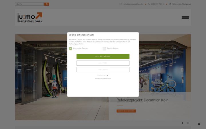 Screenshot of jumo-projektbau.de