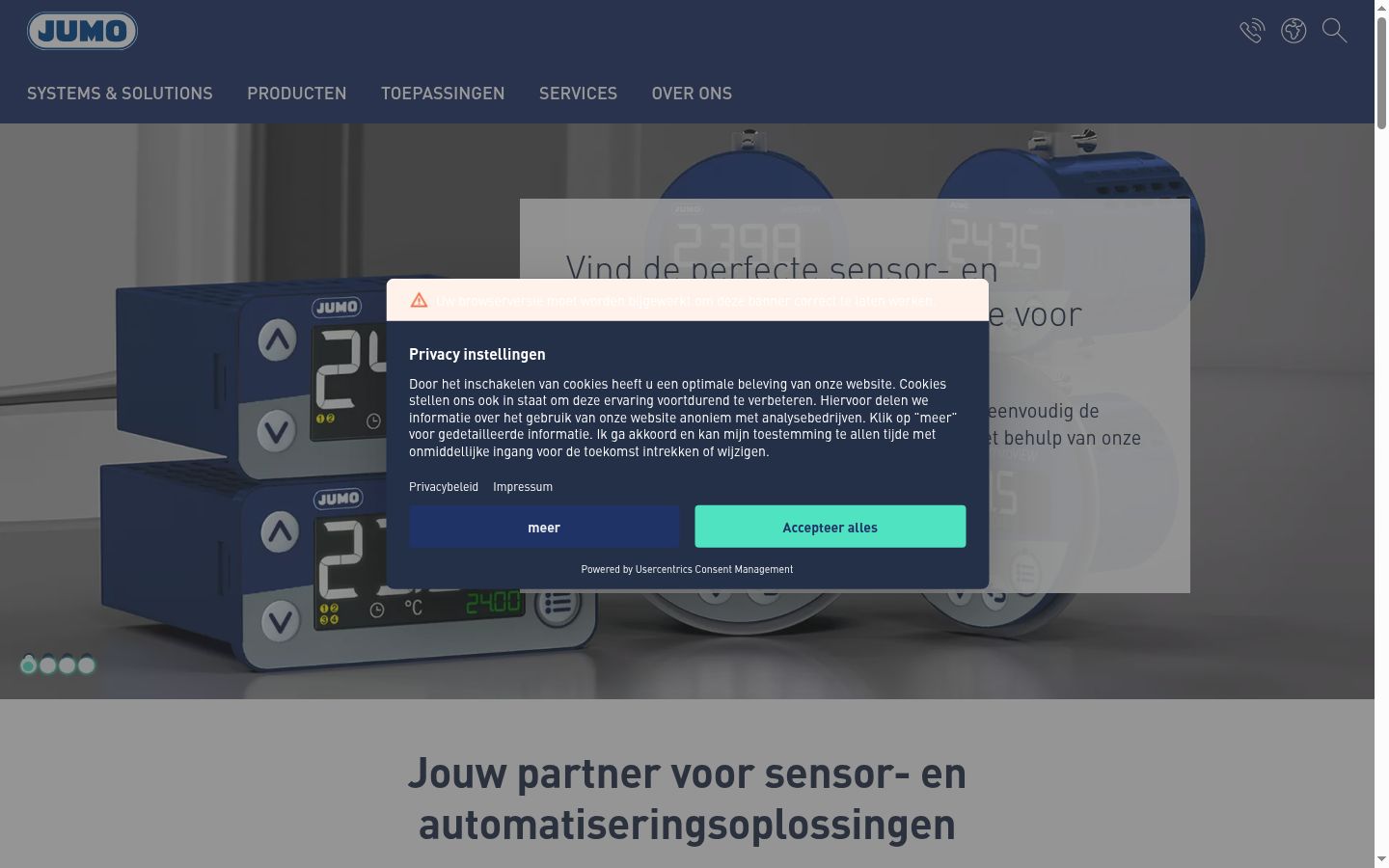 Screenshot del banner di consenso mostrato prima di qualsiasi interazione