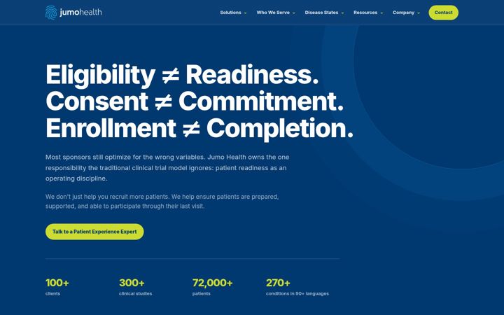 Screenshot of jumohealth.com
