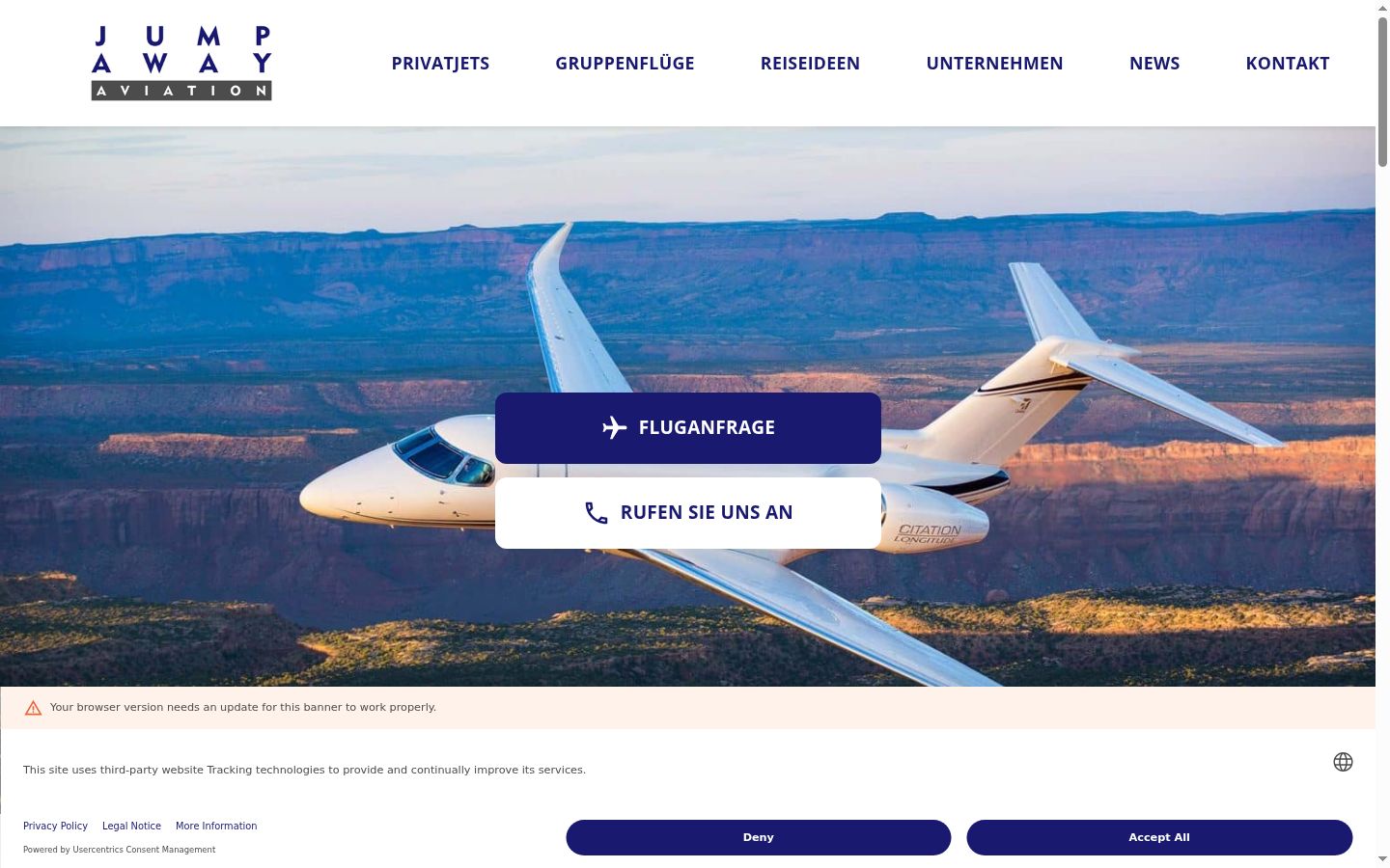 Sutikimo reklamjuostės, rodytos prieš bet kokią sąveiką, ekrano kopija