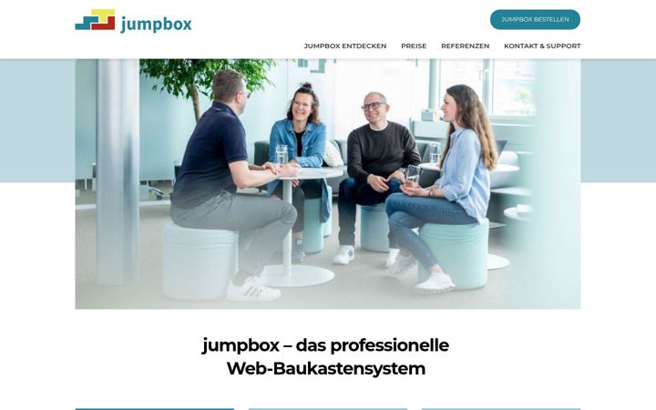Screenshot of jumpbox.ch