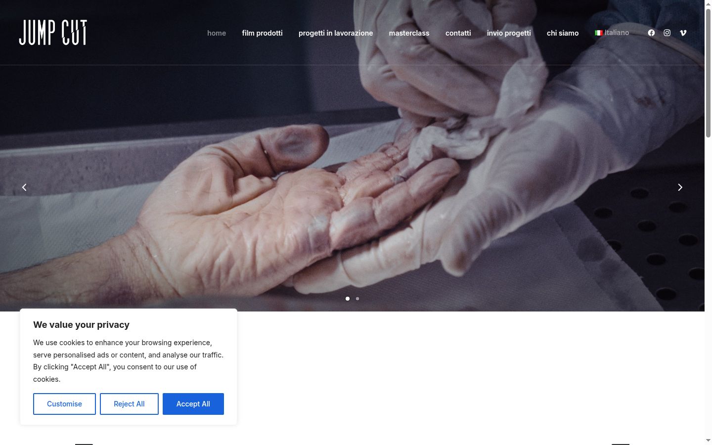 Screenshot του banner συγκατάθεσης που εμφανίστηκε πριν από οποιαδήποτε αλληλεπίδραση