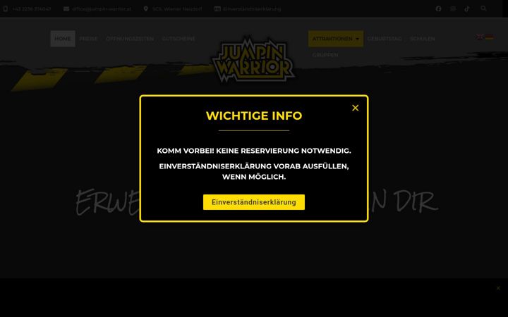 Képernyőkép: jumpin-warrior.at