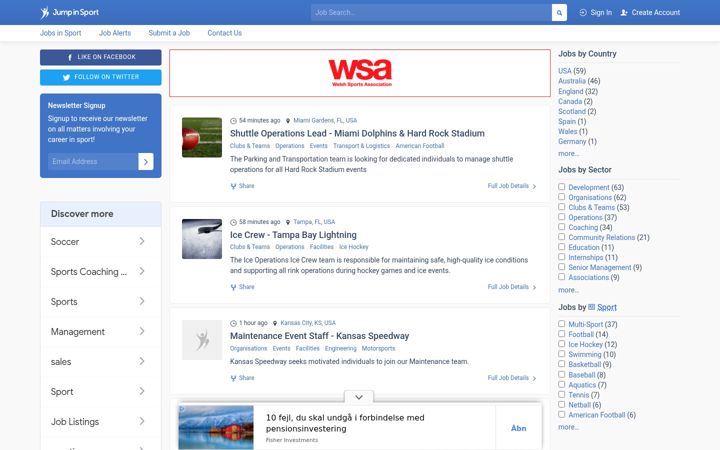 Screenshot of jumpinsport.com