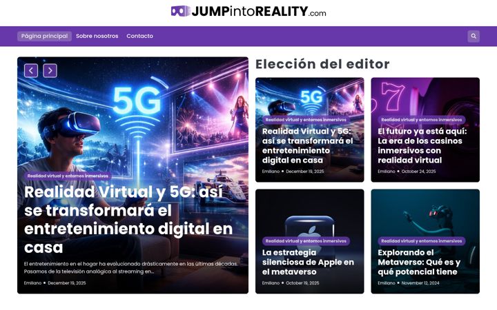 Screenshot of jumpintoreality.com