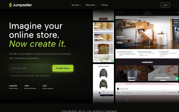 Screenshot of jumpseller.com