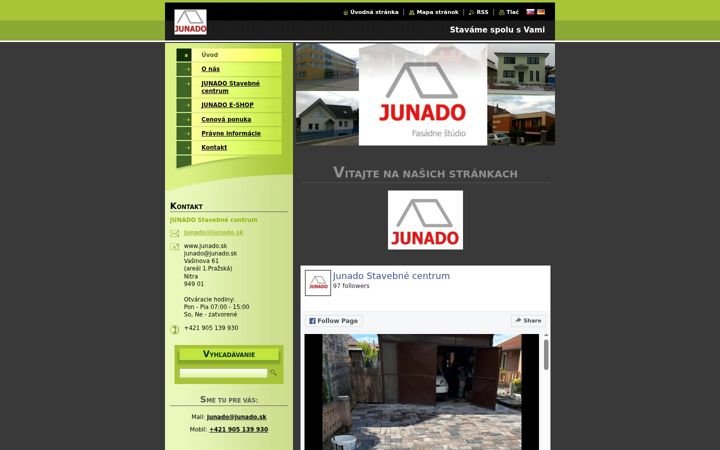 Screenshot of junado.sk
