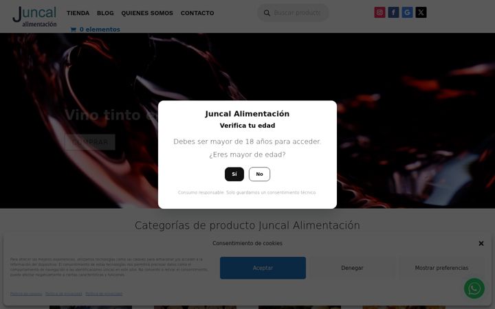 Screenshot of juncalalimentacion.com