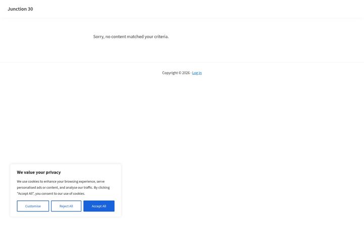 Screenshot of junction30.com