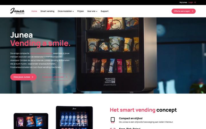 Screenshot of junea.nl