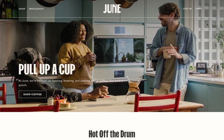 Screenshot of junecoffee.co