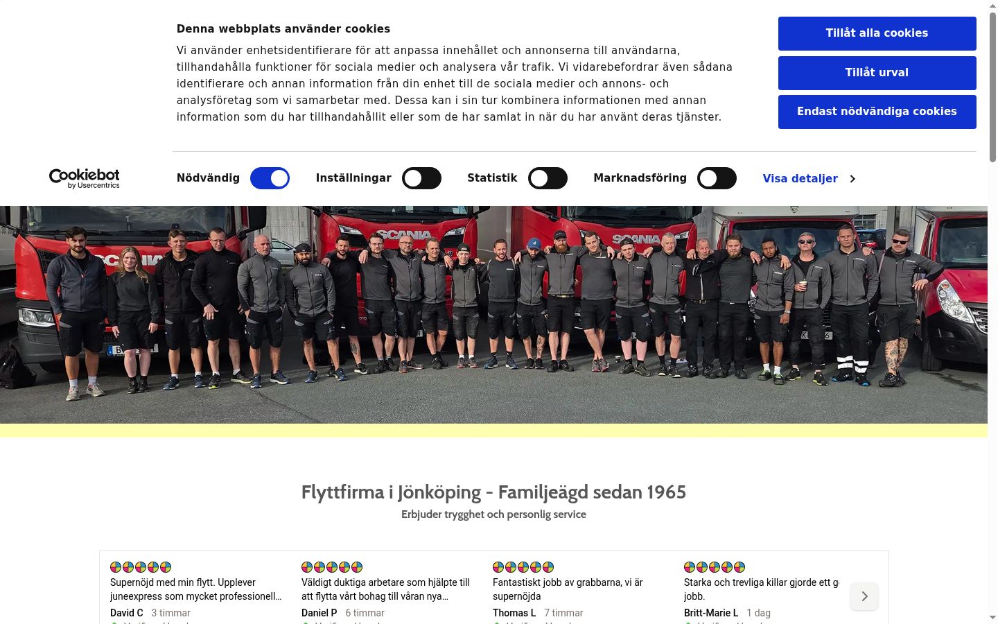 Screenshot des Einwilligungsbanners vor jeglicher Interaktion