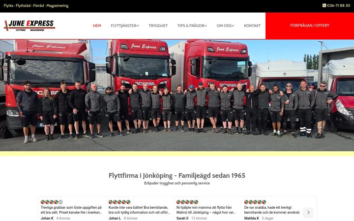 Screenshot of juneexpress.se
