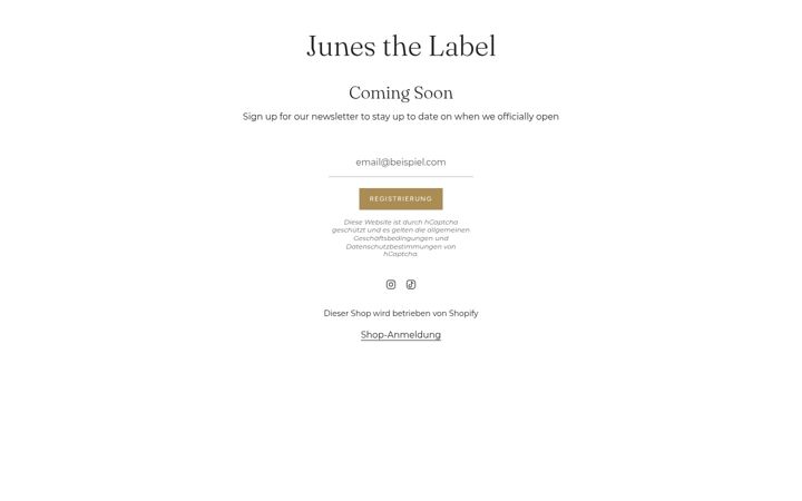 Screenshot of junesthelabel.com