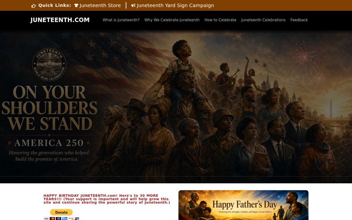 Screenshot of juneteenth.com