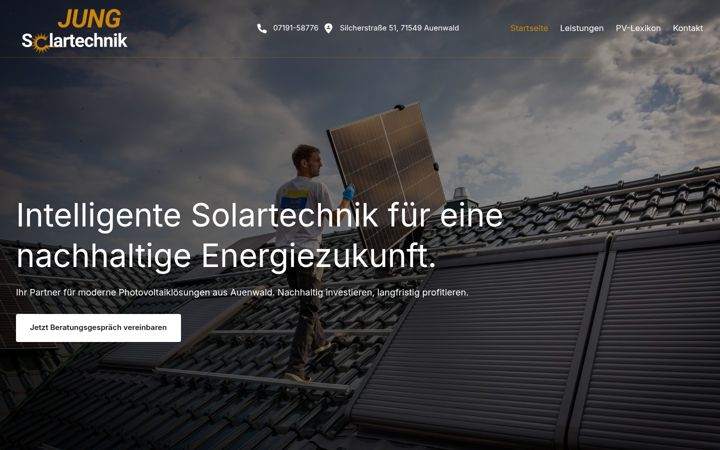 Screenshot of jung-solar.de