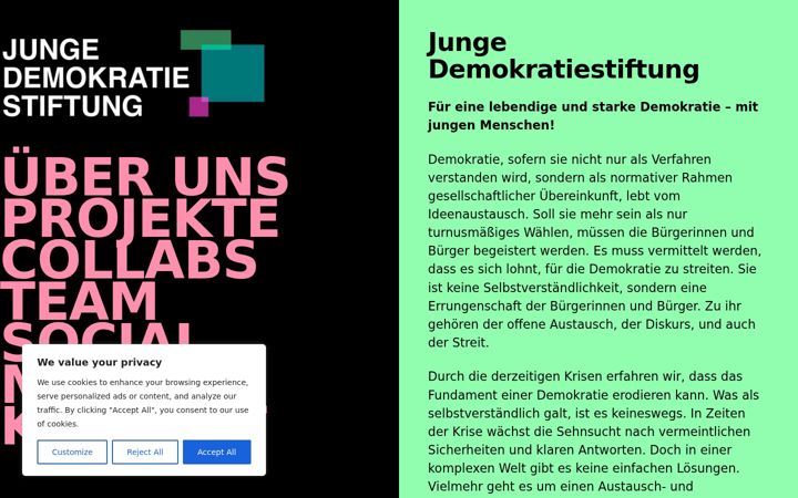 Screenshot of junge-demokratiestiftung.de
