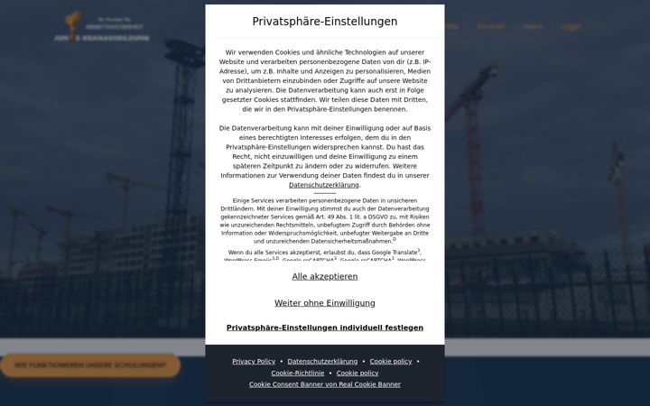 Skærmbillede af junge-kranausbildung.de