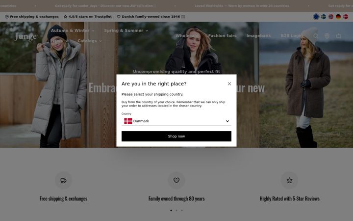 Screenshot of junge.eu