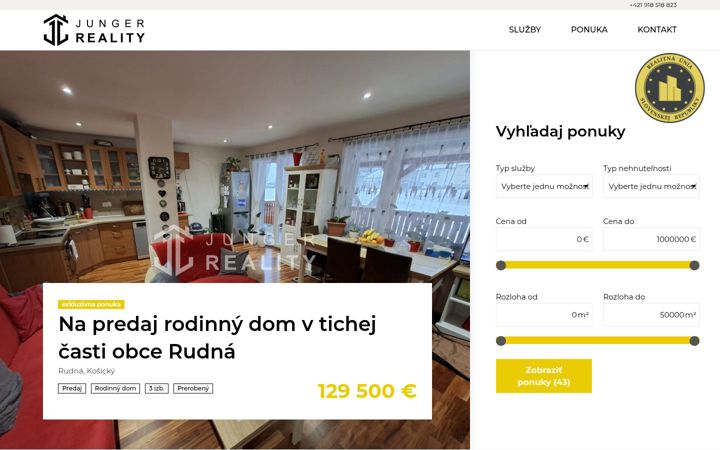 Screenshot of jungerreality.sk