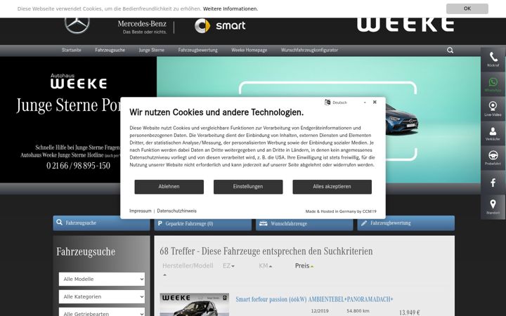 Screenshot of jungesterne24.de