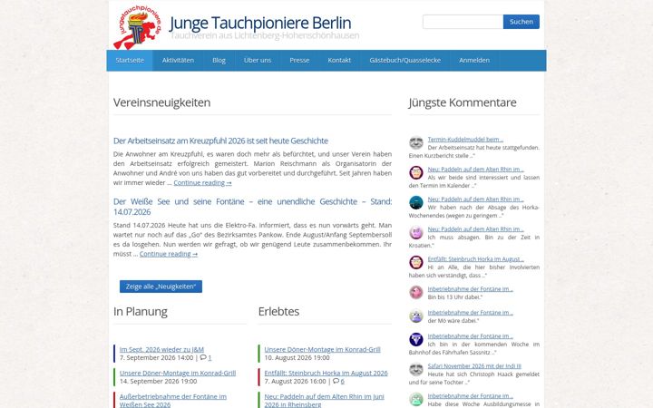 Screenshot of jungetauchpioniere.de