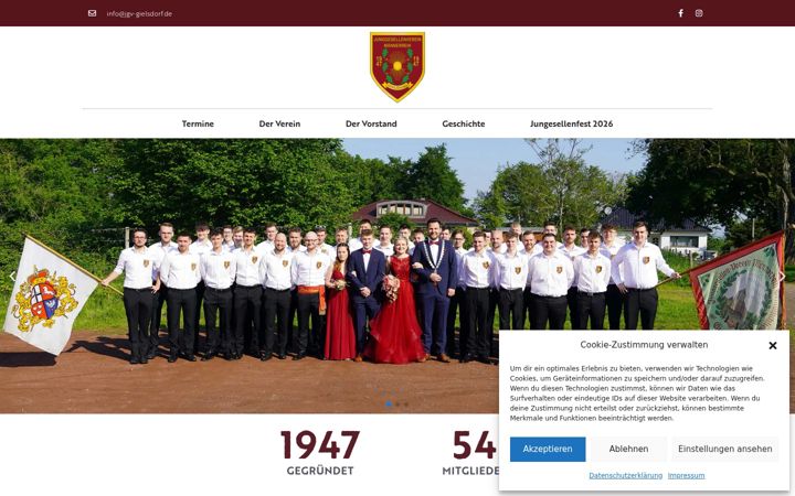 Screenshot of junggesellenverein-gielsdorf.de
