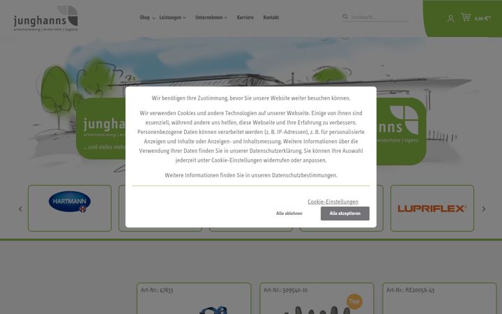Screenshot of junghannsgmbh.de