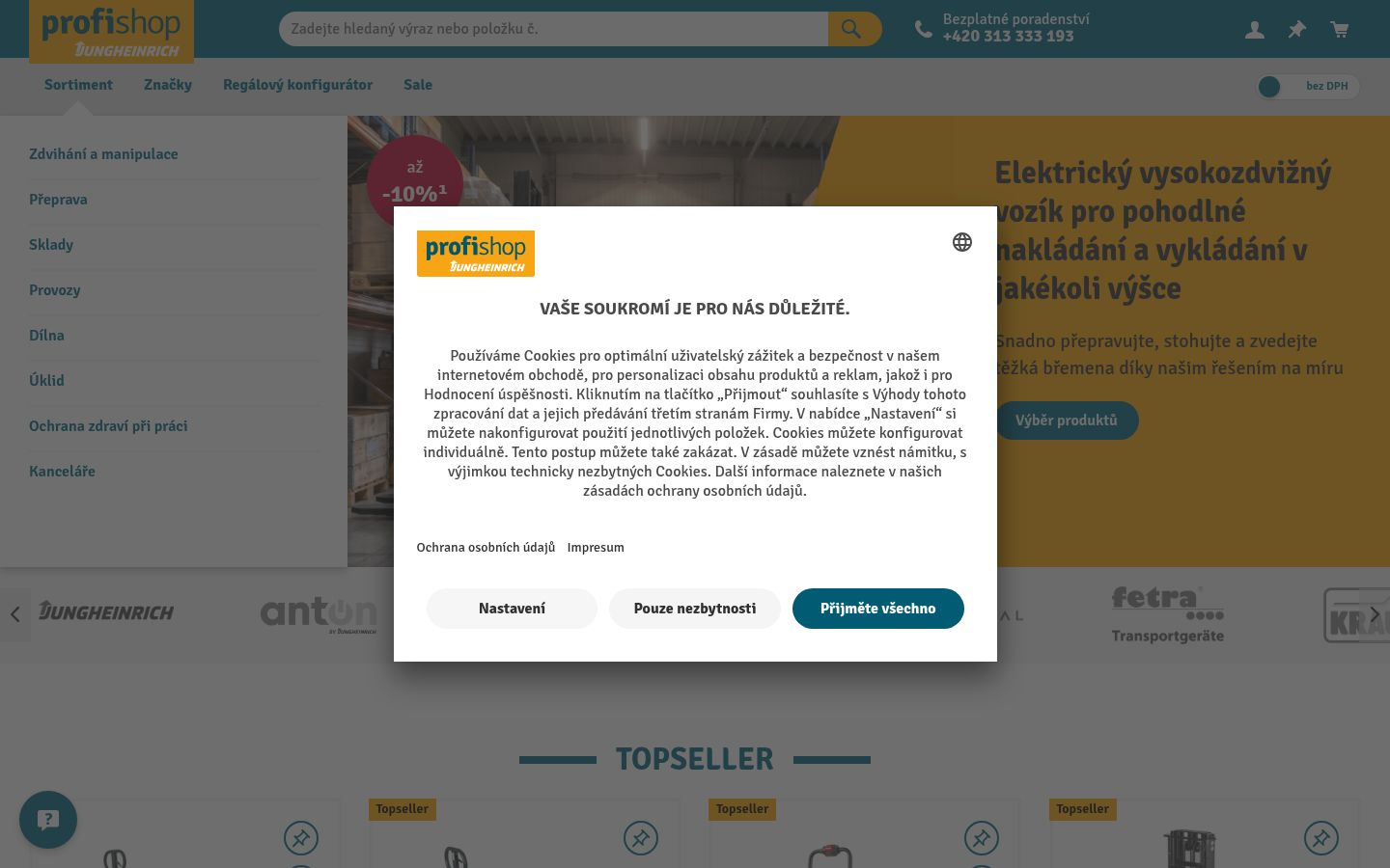 Skjermbilde av samtykkebanneret slik det vises før noen interaksjon