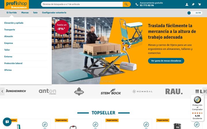 Screenshot of jungheinrich-profishop.es