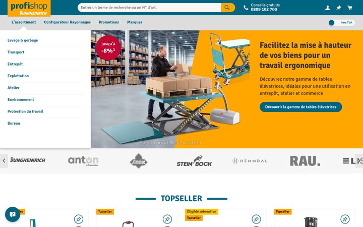 Screenshot of jungheinrich-profishop.fr