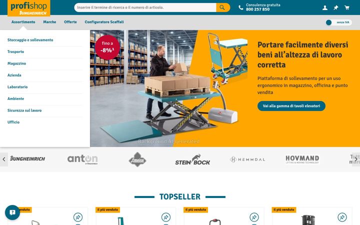 Screenshot of jungheinrich-profishop.it