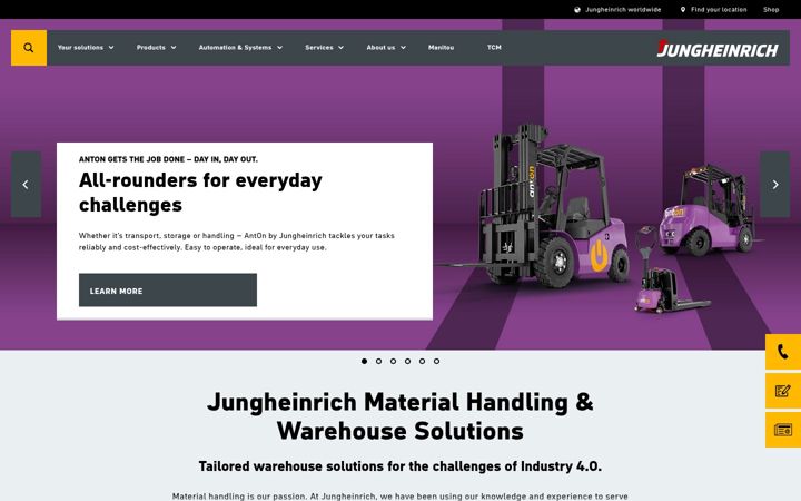 Screenshot of jungheinrich.com.au
