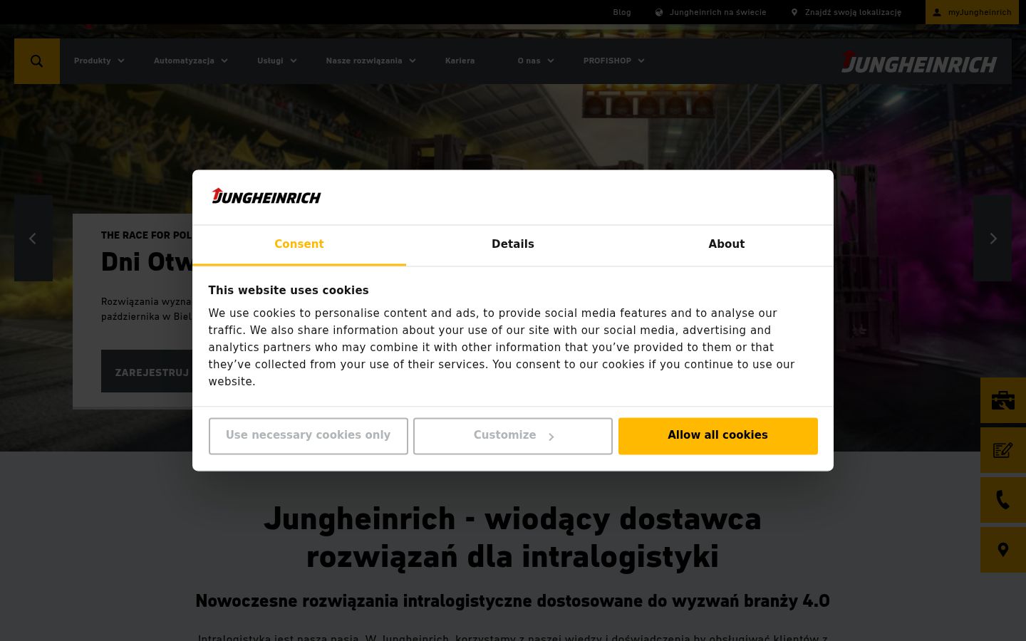 Captură de ecran a bannerului de consimțământ afișat înainte de orice interacțiune