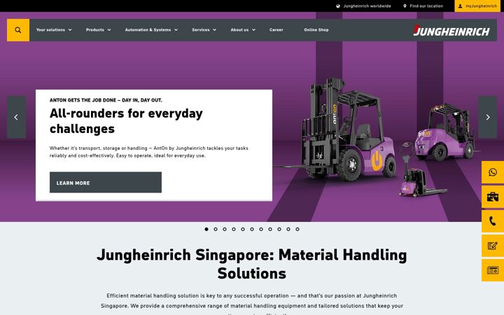 Screenshot of jungheinrich.com.sg