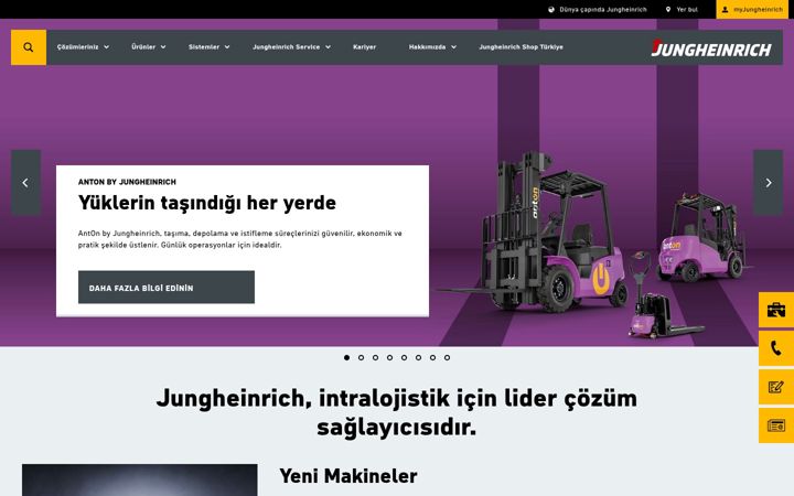 Screenshot ta' jungheinrich.com.tr