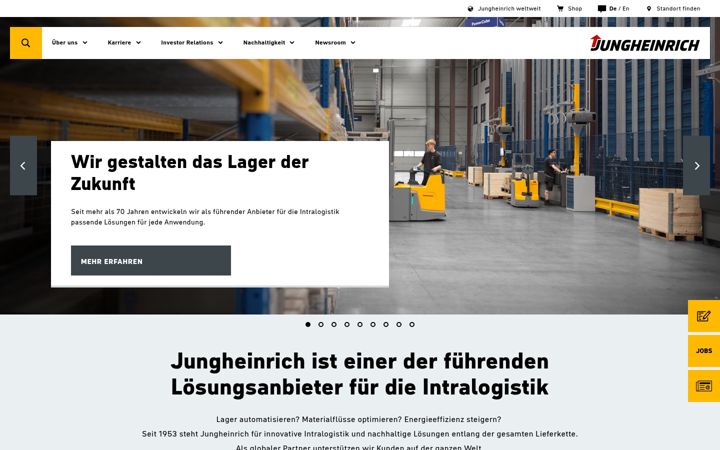 Screenshot of jungheinrich.com