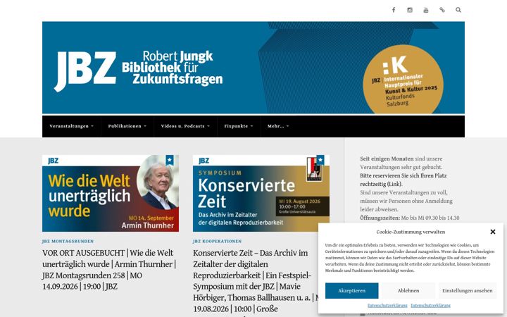 Screenshot of jungk-bibliothek.org