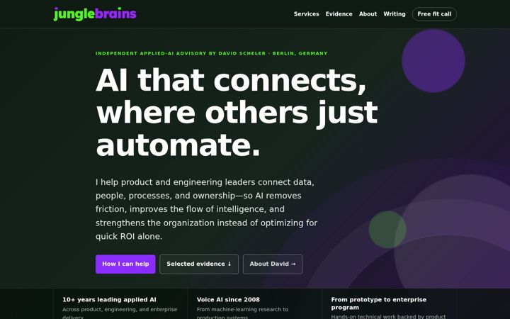 Screenshot of junglebrains.com