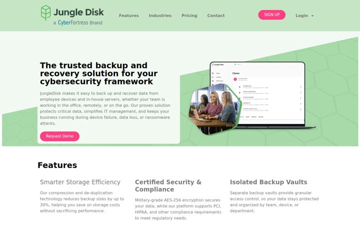 Screenshot of jungledisk.com