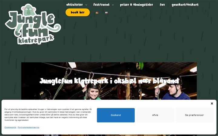 Skjermbilde av junglefun.dk