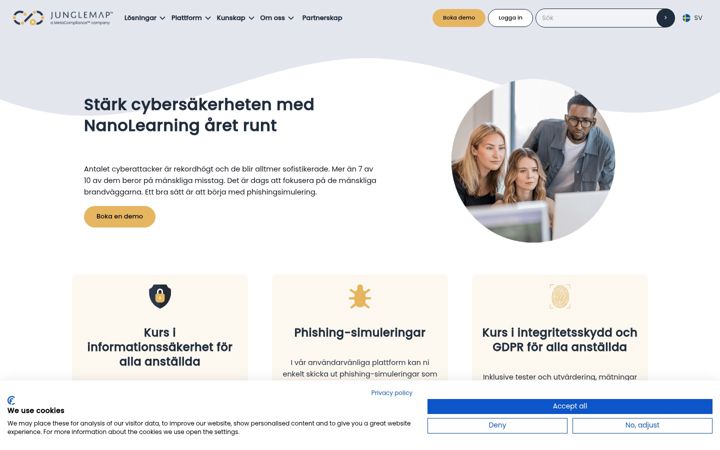 Screenshot of junglemap.se