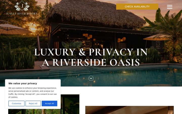 Screenshot of jungleriverresort.com